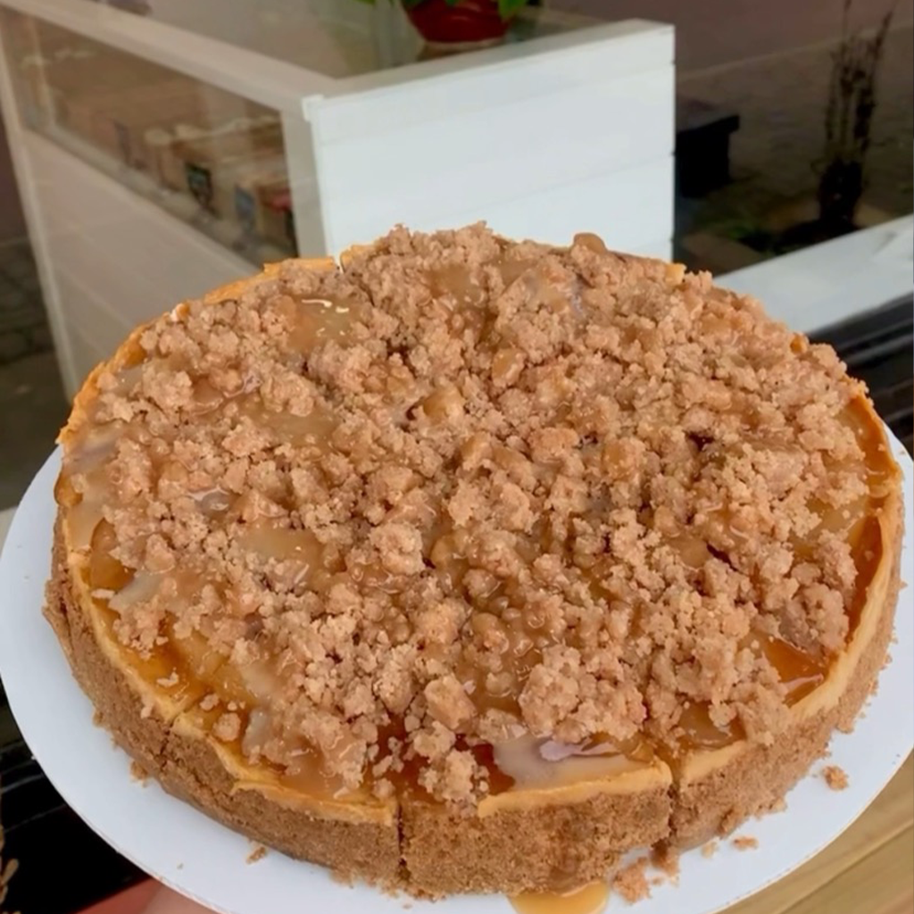 Apple Pie Crumble Flavored Cheesecake